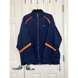 Vintage Nike Jacket Mens XL Full Zip Y2K Blue & Orange